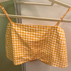 Lovers + Friends Womens Gingham  Crop Top Size XS